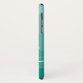 Gepersonaliseerde naam in de schaduw van aqua Ombr Case-Mate iPhone Case (Achterkant/links)