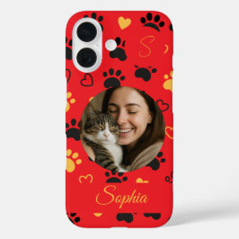 Gepersonaliseerde naam, Initiaal en foto iPhone 16 Hoesje