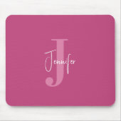 Gepersonaliseerde naam & Initiaal Modern Girly Dee Muismat (Voorkant)