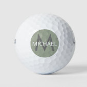 Gepersonaliseerde naam Initiaal Monogram Zacht Gro Golfballen (Voorkant)