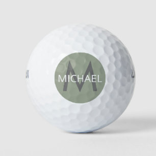 Gepersonaliseerde naam Initiaal Monogram Zacht Gro Golfballen