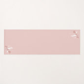 Gepersonaliseerde naam Initiaal Roze Monogram Yogamat (Voorkant (horizontaal))