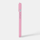 Gepersonaliseerde naam, Initiaal-script, roze/goud iPhone 15 Case (Linkerkant)