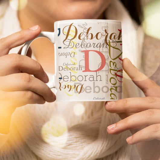 Gepersonaliseerde naam & Initiaal Typografie Matglas Koffiemok