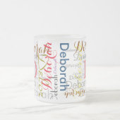 Gepersonaliseerde naam & Initiaal Typografie Matglas Koffiemok (Center)