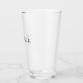 Gepersonaliseerde naam & Initialen Monogram Bier Glas (Links)