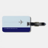 Gepersonaliseerde (naam+initialen) Reisvliegtuigen Bagagelabel (Achterkant horizontaal)