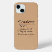 Gepersonaliseerde naam iPhone 15 Plus Hoesje (Achterkant)