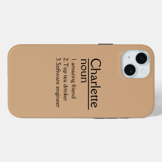 Gepersonaliseerde naam iPhone 15 Plus Hoesje (Achterkant (horizontaal))