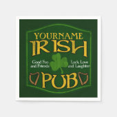 Gepersonaliseerde naam Irish Pub Paper servetten (Voorkant)