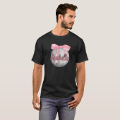 Gepersonaliseerde naam Isabella Coquette Bow Pink T-shirt (Voorkant volledig)