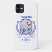 Gepersonaliseerde naam IV League infusie verpleegk Case-Mate iPhone Case (Achterkant)