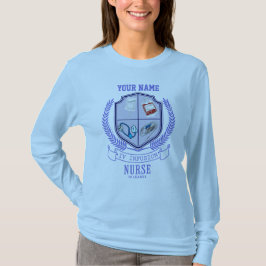 Gepersonaliseerde naam IV League infusie verpleegk T-shirt