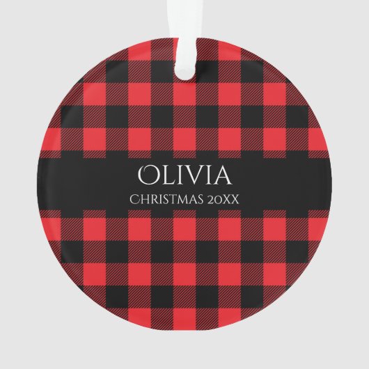 Gepersonaliseerde naam Jaar Buffalo Pset Ornament (achterkant)