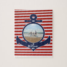 Gepersonaliseerde Naam & Jaar Rood Wit & Blauw Ank