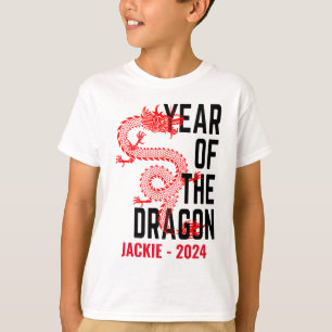 Gepersonaliseerde naam Jaar van de Dragon Geboorte T-shirt
