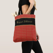 Gepersonaliseerde naam Jólabókaflóð Rode boek over Tote Bag (Dichtbij)