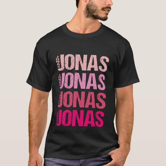 Gepersonaliseerde naam Jonas I Love Jonas T-shirt (Voorkant)