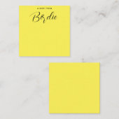 Gepersonaliseerde naam Kalligrafie Geel Notitiekaartje (Voorkant / Achterkant)