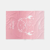 Gepersonaliseerde naam Kanker Zodiak Geboortedatum Fleece Deken (Voorkant (Horizontaal))