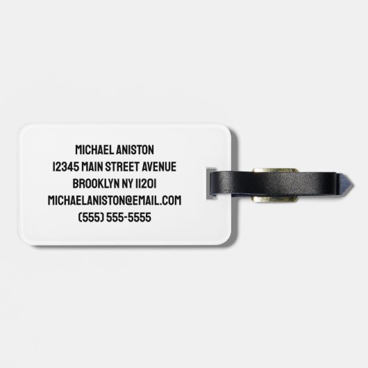 Gepersonaliseerde naam Karate / Taekwondo / judo Bagagelabel (Achterkant horizontaal)