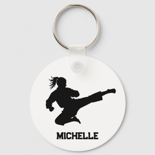 Gepersonaliseerde naam Karate / Taekwondo / judo Sleutelhanger (Voorkant)
