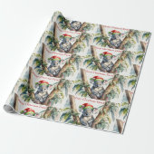 Gepersonaliseerde naam Kerst Koala in eucalyptusbo Cadeaupapier (Uitgerold)