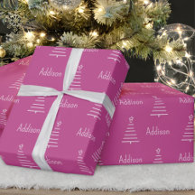 Gepersonaliseerde naam Kerstboom Roos Violet Gift