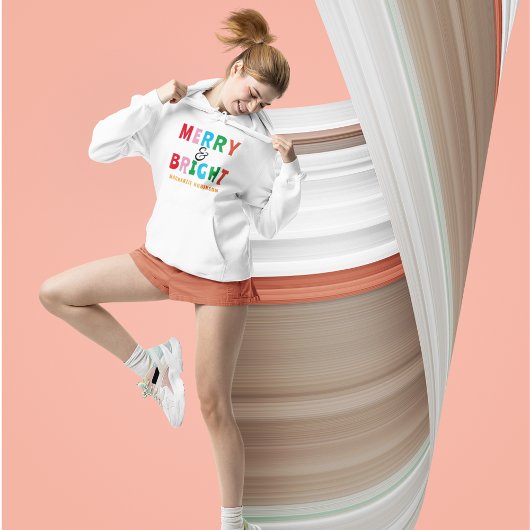 Gepersonaliseerde naam Kerstcadeau Dames Wit Hoodie