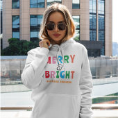 Gepersonaliseerde naam Kerstcadeau Dames Wit Hoodie