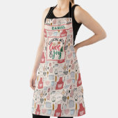 Gepersonaliseerde naam Kerstmis Koken Keuken Citat Schort (Insitu)