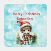 Gepersonaliseerde naam Kerstmis ornament (Voorkant)