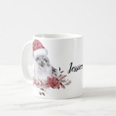 Gepersonaliseerde naam Kerstzegel Koffiemok (Voorkant links)