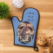 Gepersonaliseerde naam keuken cadeau dansen kitten ovenwant (Top down)