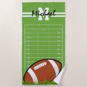 Gepersonaliseerde naam Kinder Football Strandlaken (Voorkant)