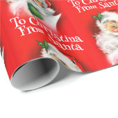 Gepersonaliseerde naam Kinder knipogen Kerstmis Cadeaupapier (Rol Hoek)