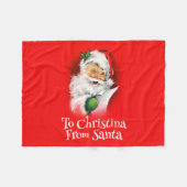 Gepersonaliseerde naam Kinder knipogen Kerstmis Fleece Deken (Voorkant (Horizontaal))