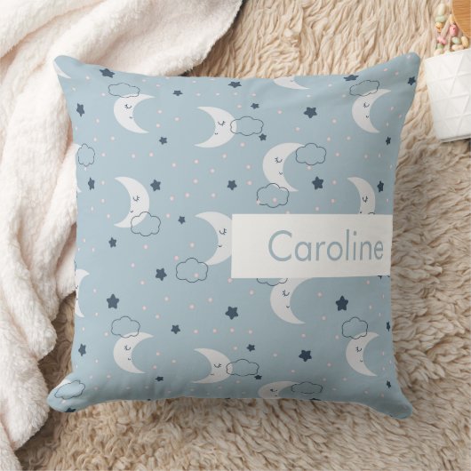 Gepersonaliseerde naam Kinder Schattigee Patroon Kussen (Deken)