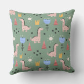 Gepersonaliseerde naam Kinder Schattigee Patroon Kussen (Achterkant)