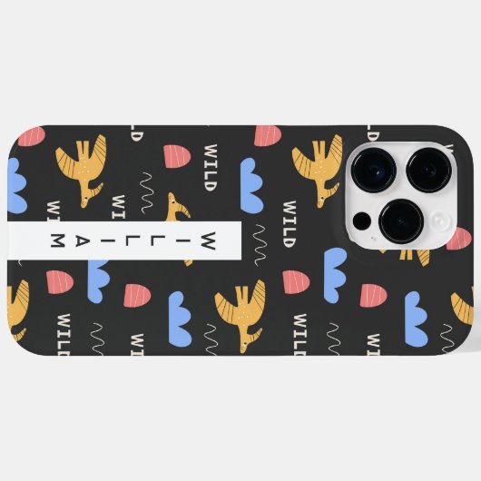 Gepersonaliseerde naam Kinder telefoonhoes Case-Mate iPhone Case (Achterkant (horizontaal))