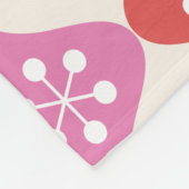 Gepersonaliseerde naam Kleurrijk retro geometrisch Fleece Deken (Hoek)