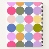 Gepersonaliseerde naam Kleurrijke geometrische cir Notitieboek (Achterkant)