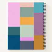 Gepersonaliseerde naam Kleurrijke moderne geometri Notitieboek (Achterkant)