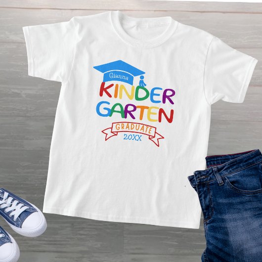 Gepersonaliseerde naam Kleuterschool Afstuderen Ch T-shirt