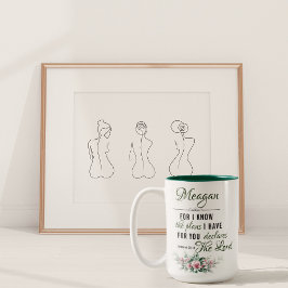 Gepersonaliseerde naam koffie mok: Jeremiah 29:11 Tweekleurige Koffiemok