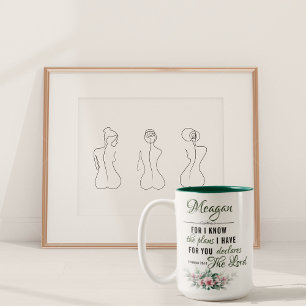 Gepersonaliseerde naam koffie mok: Jeremiah 29:11 Tweekleurige Koffiemok