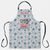 Gepersonaliseerde naam koken omhoog vakantie onhei schort (Voorkant)
