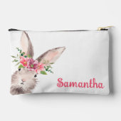 Gepersonaliseerde naam konijntje konijn meisje roz etui (Achterkant)