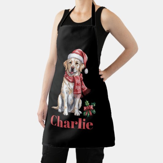 Gepersonaliseerde naam Labrador Retriever Christma Schort (Insitu)