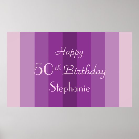 Gepersonaliseerde naam, leeftijd 50e verjaardag Pa Poster (Voorkant)